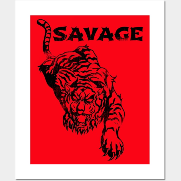 SAVAGE TIGER Wall Art by MuscleTeez